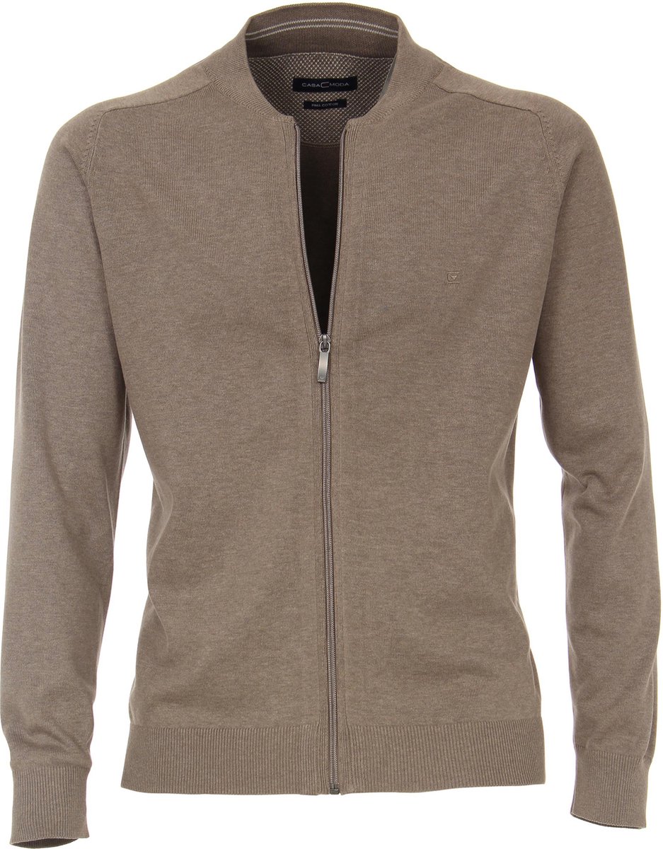 Casa Moda - Vest Zip Beige - Heren - Maat L - Regular-fit