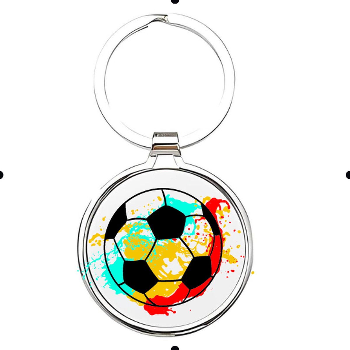 Akyol - Voetbal Sleutelhanger - voetbal - liefhebber - Cadeau - Sport - 2,5 x 2,5 CM