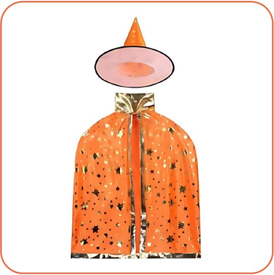 Halloween kostuum - Tovenaar Cape + Hoed - Heks - Verkleedkleding