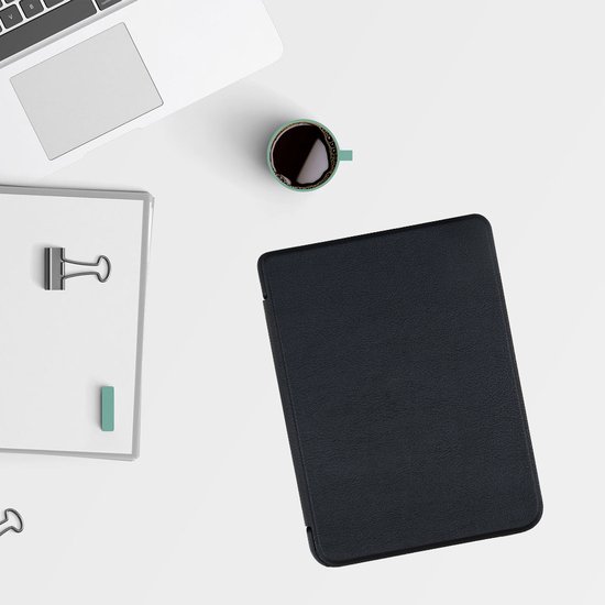 Lunso Geschikt voor Kobo Clara HD hoes (6 inch) - sleepcover - Zwart van Lunso — afbeelding 2