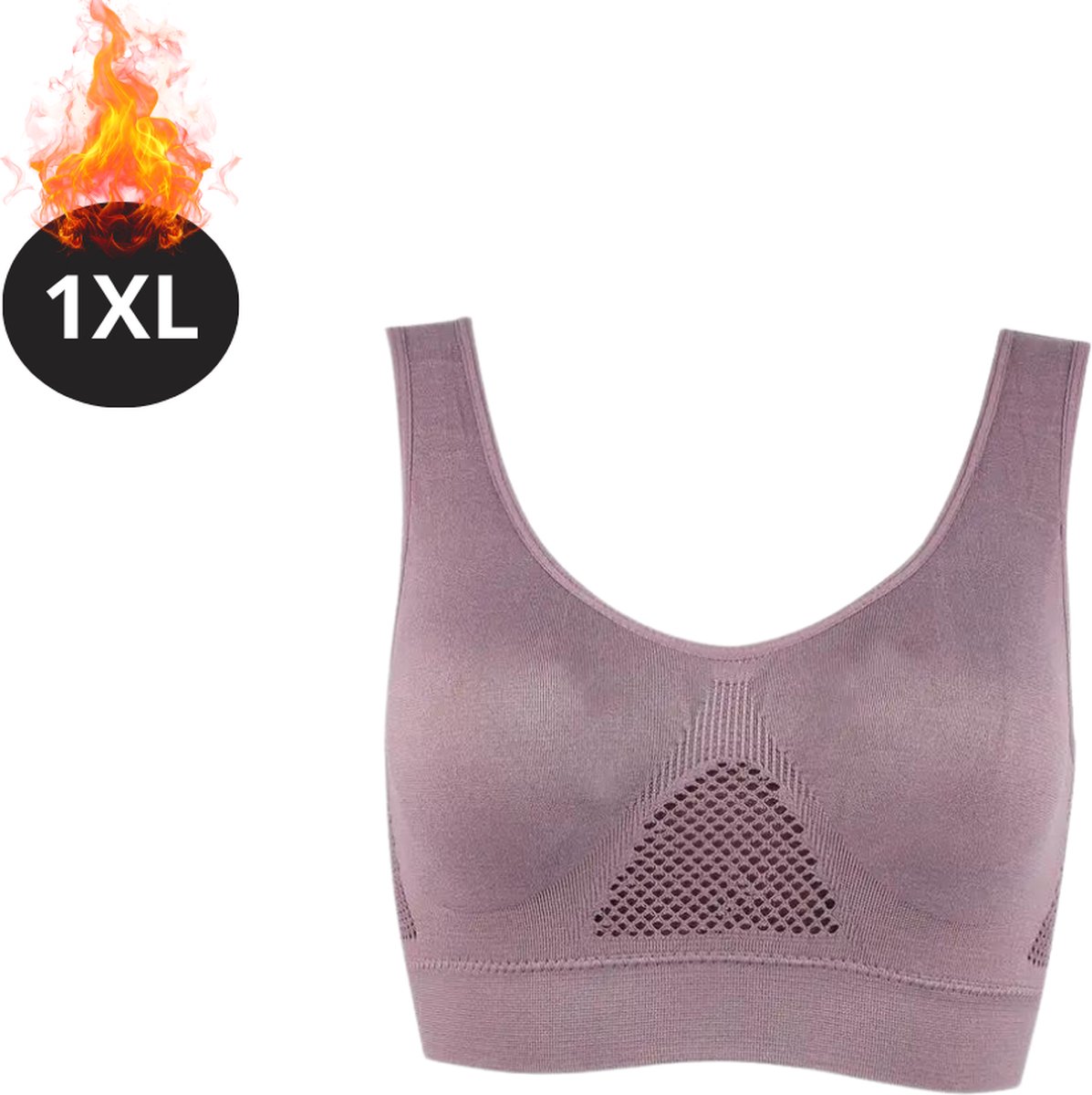 Bovista BH Zonder Beugel - Zonder Bandjes - Push-up Bh's - Comfort Beha - Comfortabel - Sterk - Plus Size - Paars