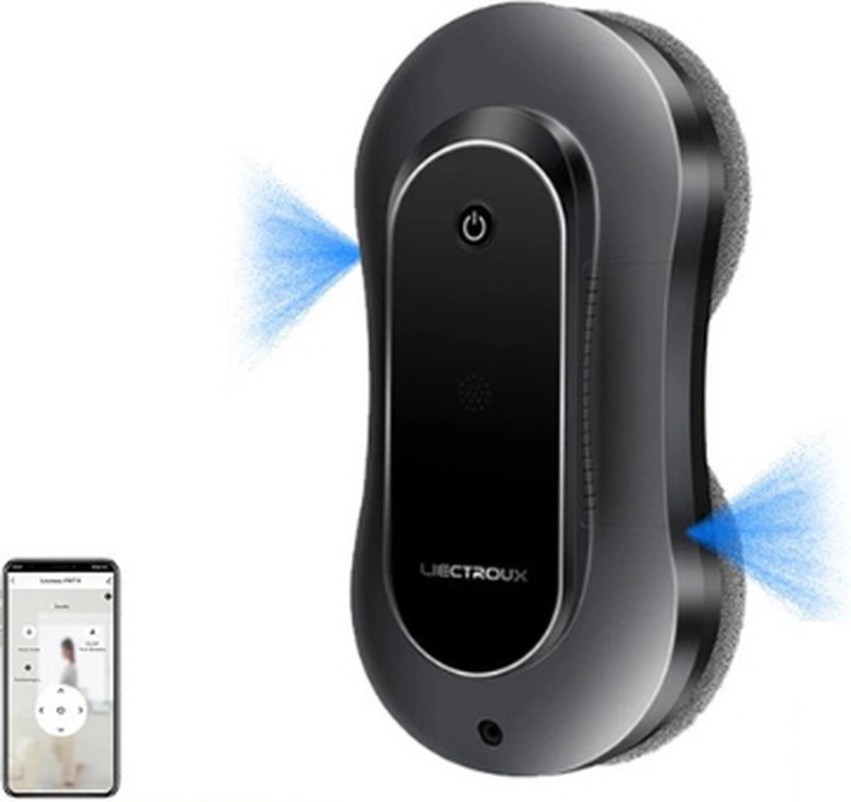 Goedkoopste Liectroux® YW810 - Robotramenwasser - Robot ruitenreiniger - Met afstandsbediening - 2800Pa zuigkracht - Auto Waterspray - Glasreiniger - Schoonmaken - Ruitenwasser - Frame Detectie - Raamrobot - Intense reiniging - Zwart