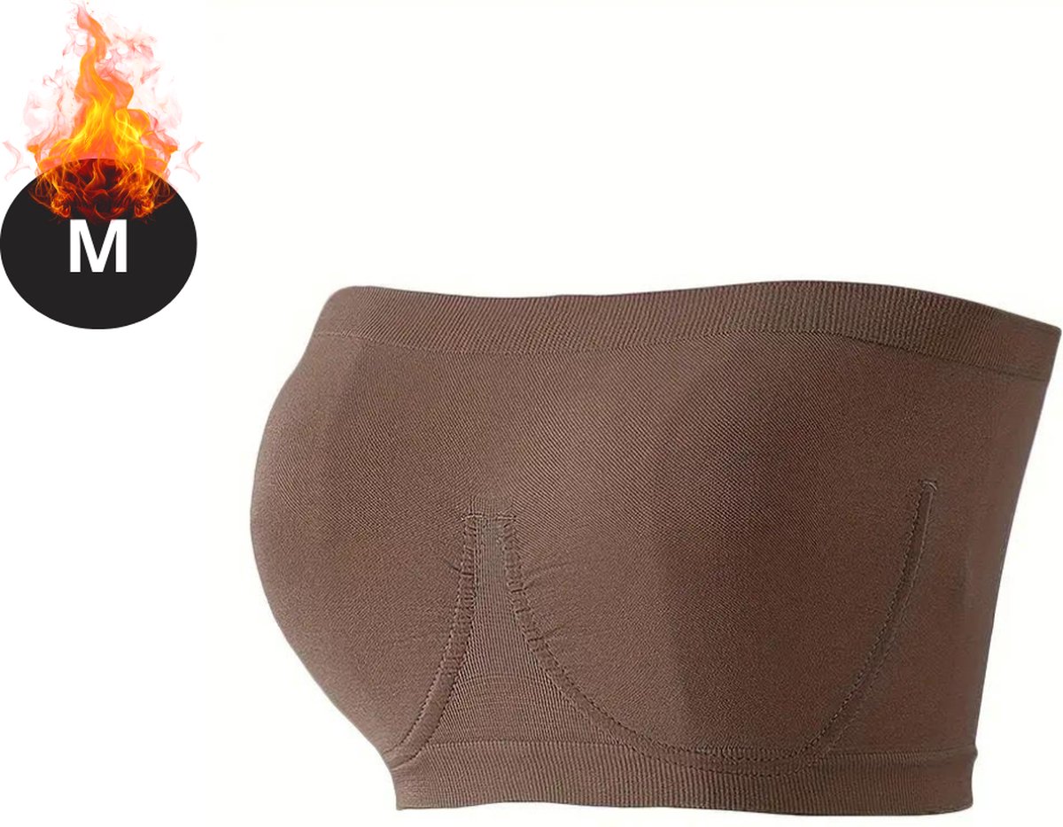 Bovista BH Zonder Beugel - Zonder Bandjes - Push-up Bh's - Comfort Beha - Comfortabel - Sterk - Bruin