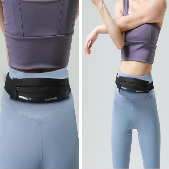 Hardloopgordel voor mobiele telefoon, heuptassen, sportriem, looptas voor dames en heren, waterdicht, super dun, joggen, fitness, fietsen