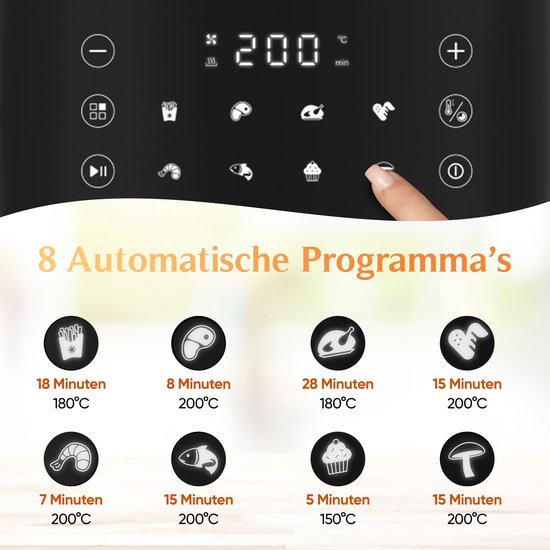 Hyundai Electronics – Airfryer XXL – Hetelucht friteuse – 6.2 Liter – Goud – Hyundai
