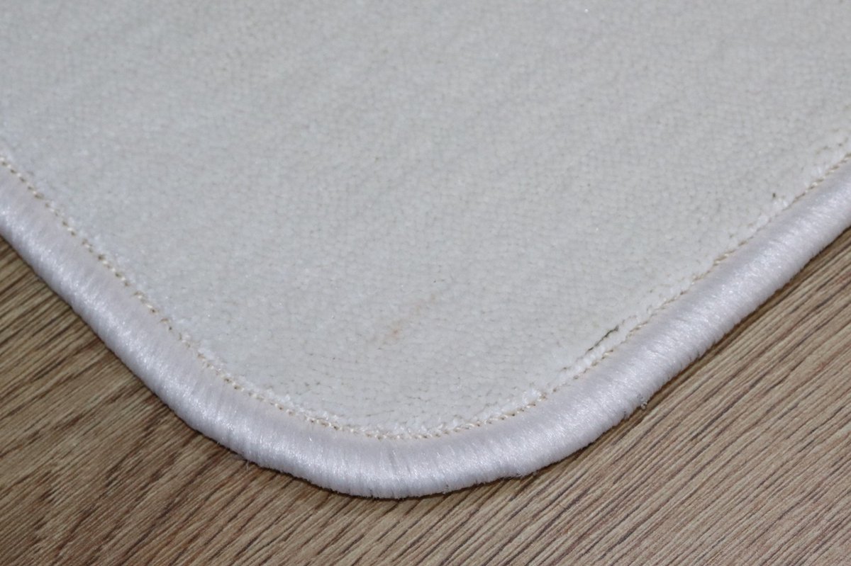 PRIMA - Luxe - Vloerkleed - Naast bed/bank - Warme voeten - Loper - Britney - wit - ecru - 45x160cm