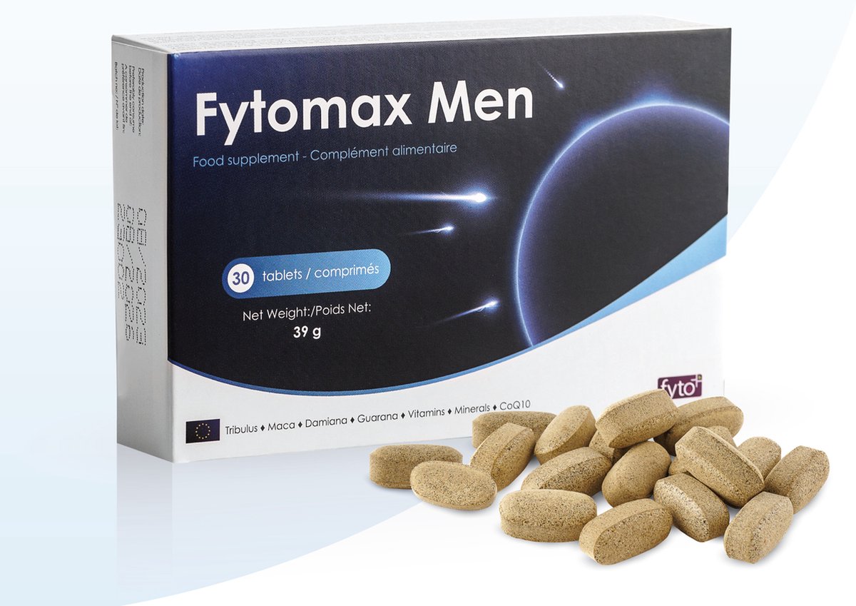 Goedkoopste Fytomax Men – Vruchtbaarheid, Energie & Preconceptie Man | Maca, Tribulus, Zink, Vitamines B9-B12-E, Q10 | 30 Tabletten | Clean Label | Glutenvrij