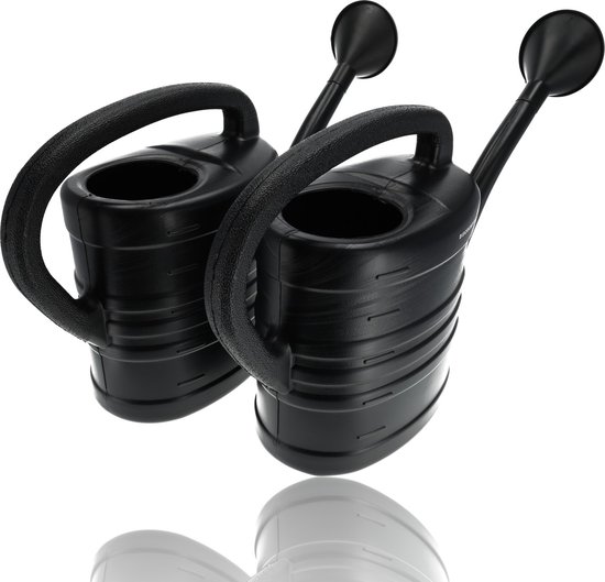 Gieter met Sproeikop -Set van 2 -Zwart - 10 Liter per Gieter - Watergieters voor Planten Bewatering