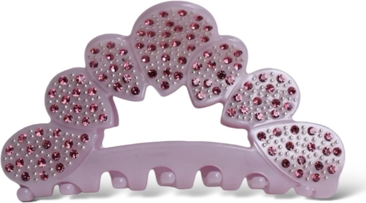 Made somewhere Rosie haarklem - roze - 9.5 cm - Haarklemmen - Haaraccessoires - Acetaat