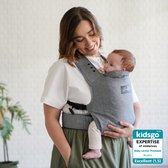 Porte-bébé ROOKIE Baby Premium - Porte-bébé design - Confortable et physiologique - Porte-bébé nouveau-né - Jusqu'à 24 mois - Coton bio - Super doux - Unisexe : pour maman et papa- GRIS CHINÉ
