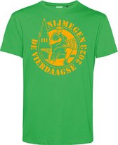 T-shirt Cartoon Vierdaagse 2023 | Vierdaagse shirt | Wandelvierdaagse Nijmegen | Roze woensdag | Groen | maat L