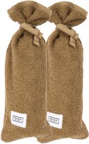 Meyco Baby Uni kruikenzak - 2-pack - badstof - toffee