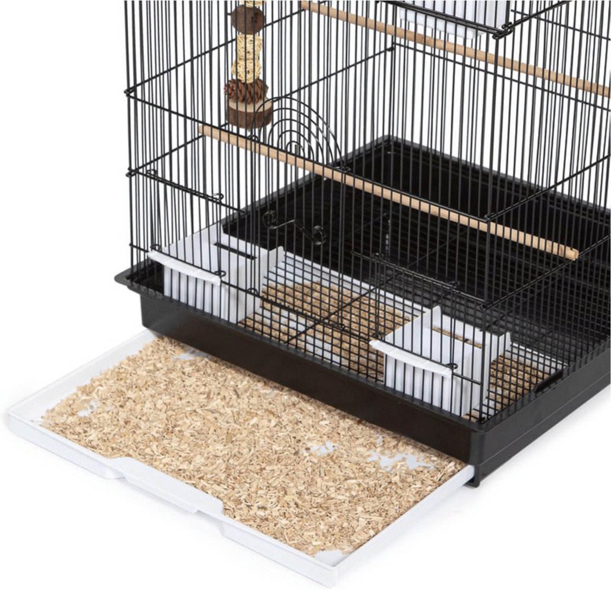 Keddoc Vogelkooi Budgie Tower - Vogelverblijven - 47x47x92 cm Zwart thumbnail 2