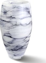 Terroso - Vaas Arctic, Glas Marmer, Elegante, Hoogte 38 cm
