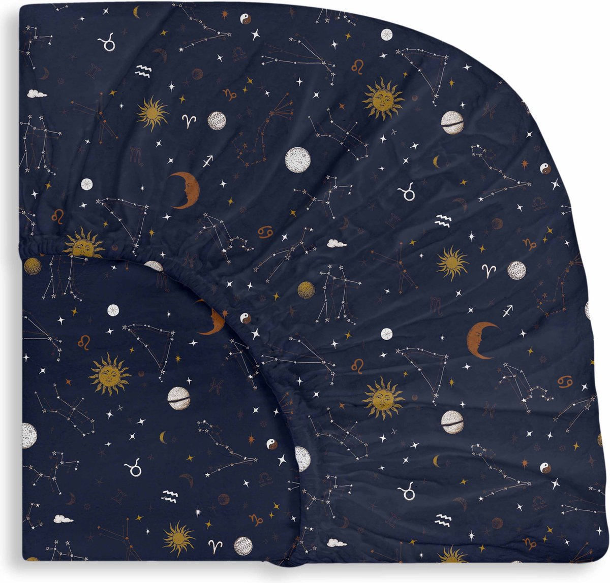 LIS LABELS - Hoeslaken - Galaxy - 70x140 cm - Katoen - Kindermatras
