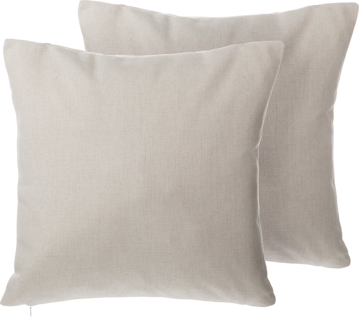 Beliani GAURA - Sierkussen set van 2 - Lichtbeige - 45 x 45 cm - Polyester