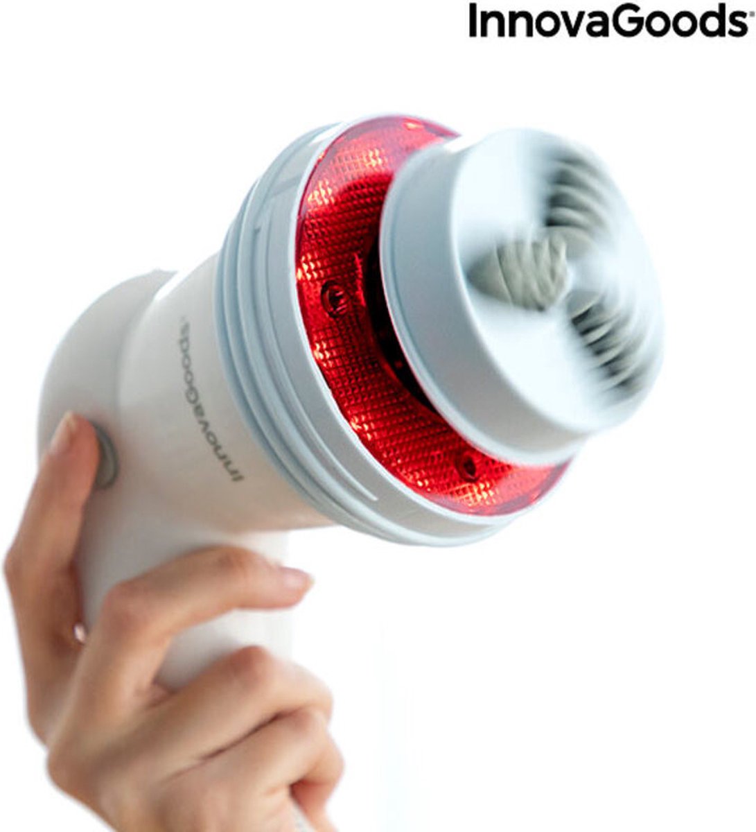 Afbeelding 3 van InnovaGoods® Vibrerende anti-cellulitis massager met infrarood 5 in 1, thermoactief effect met 5 verwisselbare koppen, instelbare intensiteit.