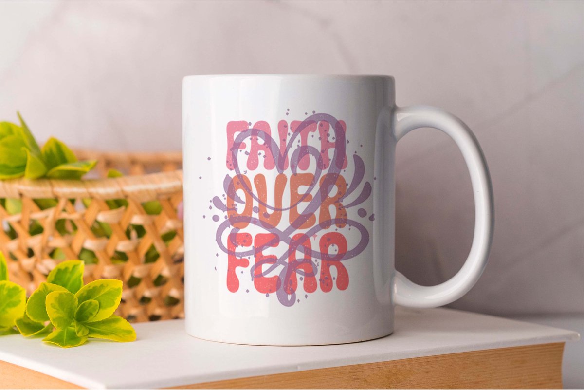 Mok Faith Over Fear - Lucky - Nurse - Faith - Gift - Cadeau - Verpleegkundige - Green - Groen - Cute