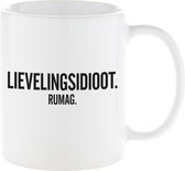 RUMAG Mok - Lievelingsidioot - Mok met grappige leuke tekst