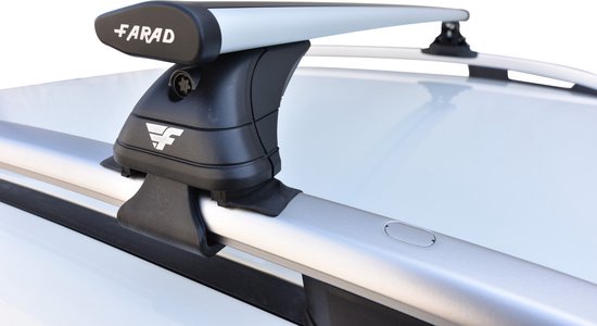 Galeries de toit adaptées aux barres de toit ouvertes Suzuki Baleno SW 2000 à 2007 - Aluminium - Capacité de charge élevée 100kg - Wingbar Argent - Merk Farad