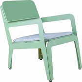 Weltevree | Chaise longue courbée | Chaise de jardin, chaise longue d'extérieur, chaise longue résistante aux intempéries, chaise d'extérieur, chaise de terrasse | Aluminium 3 mm | Acier enduit de poudre | Vert clair RAL 6021