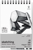 Winsor & Newton Cartridge Schetsblok Spiraal 110gr. 50 vel A5