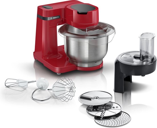 Bosch MUM Serie 2 - MUMS2ER01 - Keukenmachine - 700W - 3,8L - 3 Snijschijven - Rood van Bosch — afbeelding 3