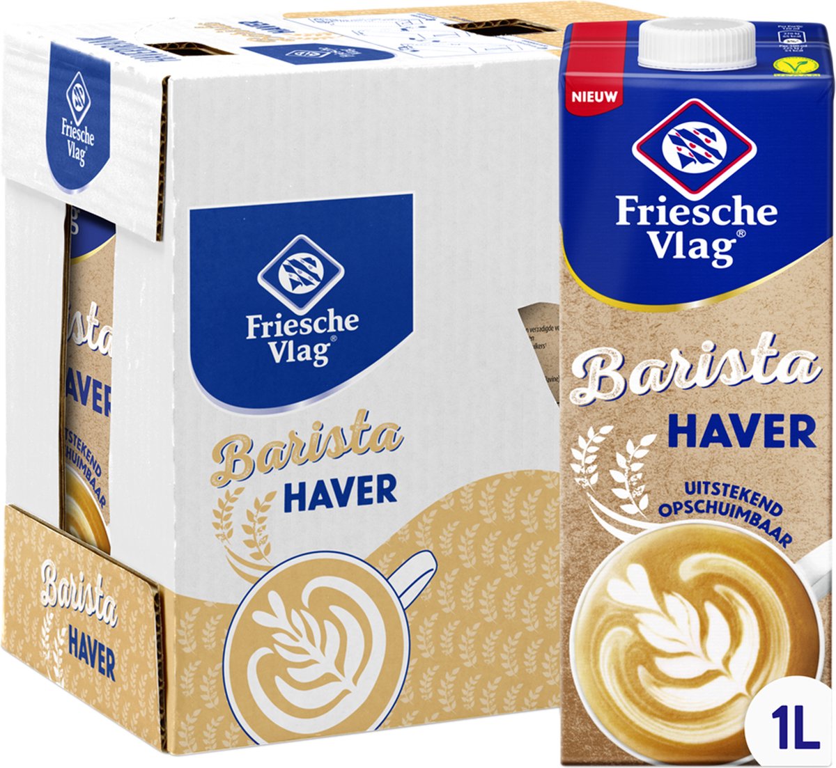 Goedkoopste Friesche Vlag Barista Haver Opschuimmelk Plantaardig - 6 x 1 L - Voordeelverpakking