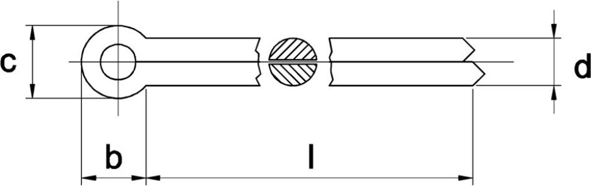 Splitpen 5x80mm Verzinkt DIN94 - 250 stuks