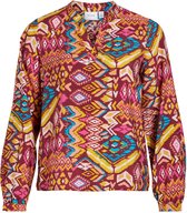 Vila Blouse Vidogma Eth V-neck L/s Top/su/ls 14092170 Beet Red/eth Dames Maat - W36