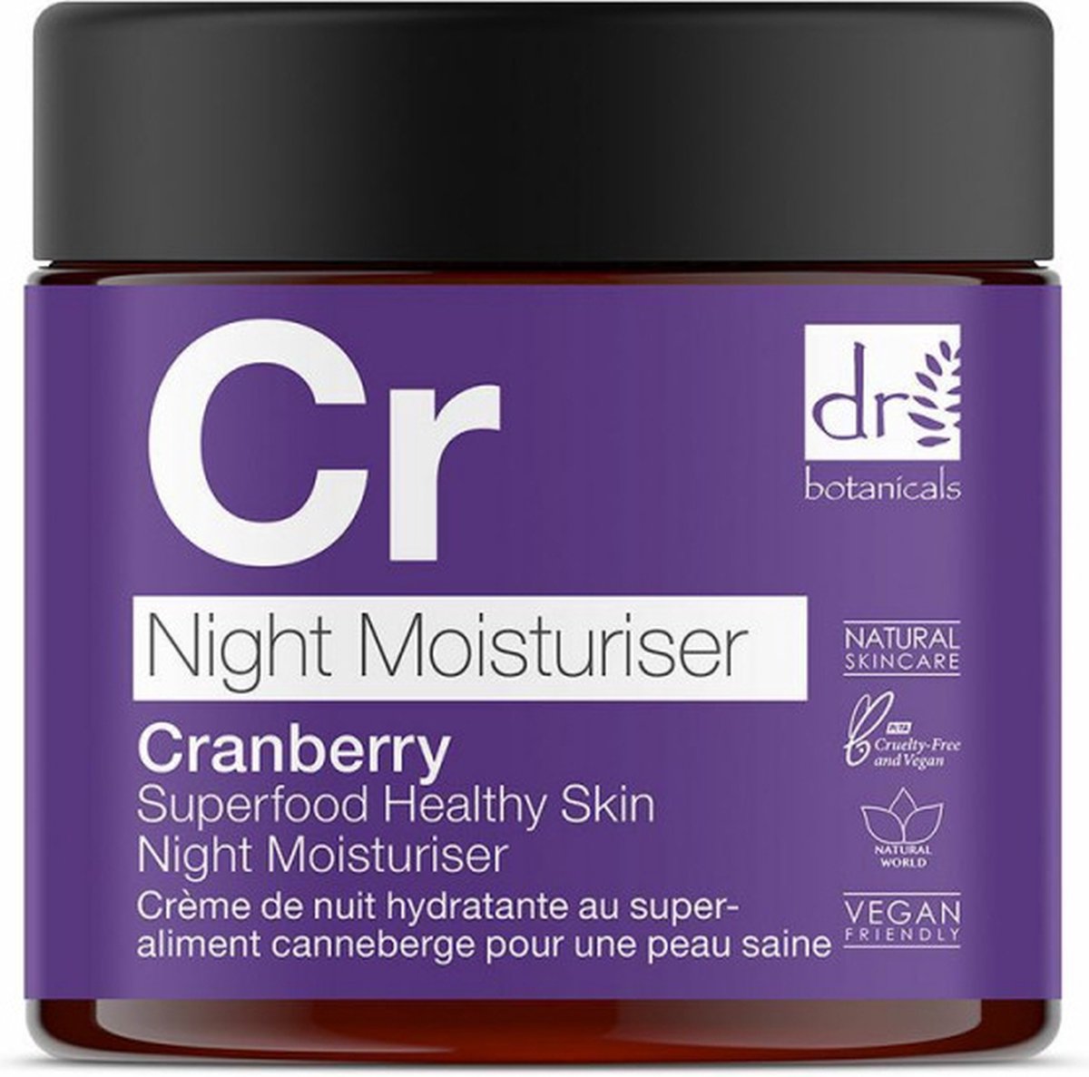 Dr Botanicals – Cranberry – Night Moisturiser – 60 ml