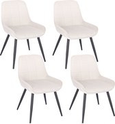 Eetkamerstoel Set van 4 - Eetkamerstoelen Set - 4 Stuks - Stoelen Set van 4 - Modern - Stoelen - Wit