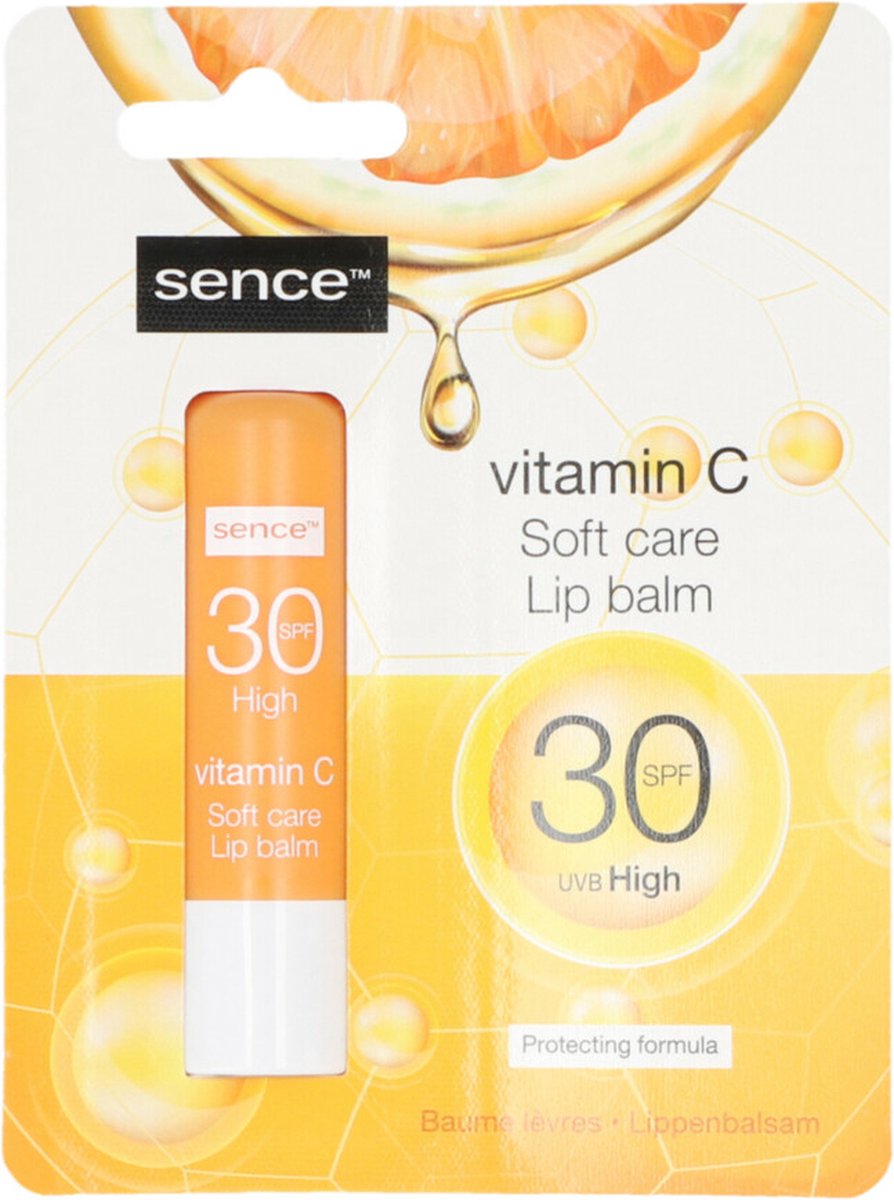 Sence Lippenbalsem Vitamine C met SPF 30 - 4 x - Voordeelverpakking