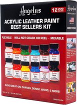 Angelus Acryl Leather Paint Best Sellers Kit 12 kleuren 29.5ml