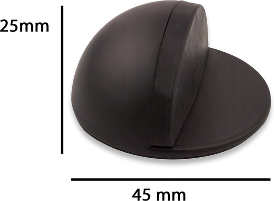 Deurstoppers - zelfklevend - 4 stuks - zwart - diameter 4,5cm - hoogte 2,5cm - Deurklink24