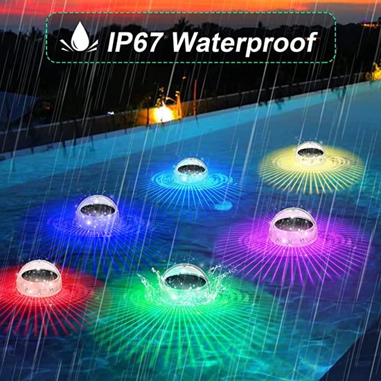 Onderwater zwembadverlichting voor bovengrondse en ingegraven zwembaden met afstandsbediening uitschakeling, magnetische RGB dompelbare LED-verlichting oplaadbare schijnwerper 16 kleuren 9-modus voor
