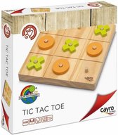 Cayro - Tic Tac Toe - Drie-op-een-rij Spel - Hout 20 x 20 x 4 cm - 2 Spelers - Geschikt vanaf 6 Jaar