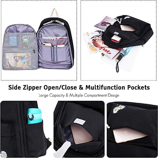 Casual Daypacks Rugzakken Minnaar Schooltas Meisjes College Rugzak Met Usb Oplaadpoort Knapzak Boekentas Voor Vrouwen Mannen Tieners Outdoor Reizen Winkelen Werk Camping Rugzak Duurzaam 9300000155525908