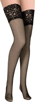 Apollo - Dames Panty Visnet - Stay up - Zwart - Maat S/M - Stay up panty - Fishnet panty - Panty - Stay up kousen - Panty dames - Pantys