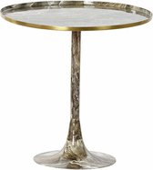 Table d'Appoint DKD Home Decor Marron Aluminium Marbre (51 x 51 x 51 cm)