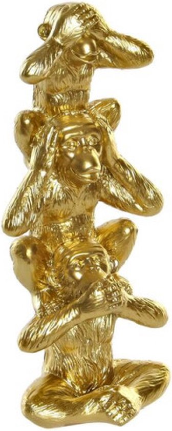 Decoratieve figuren DKD Home Decor Gouden Hars (8,5 x 6 x 20 cm)
