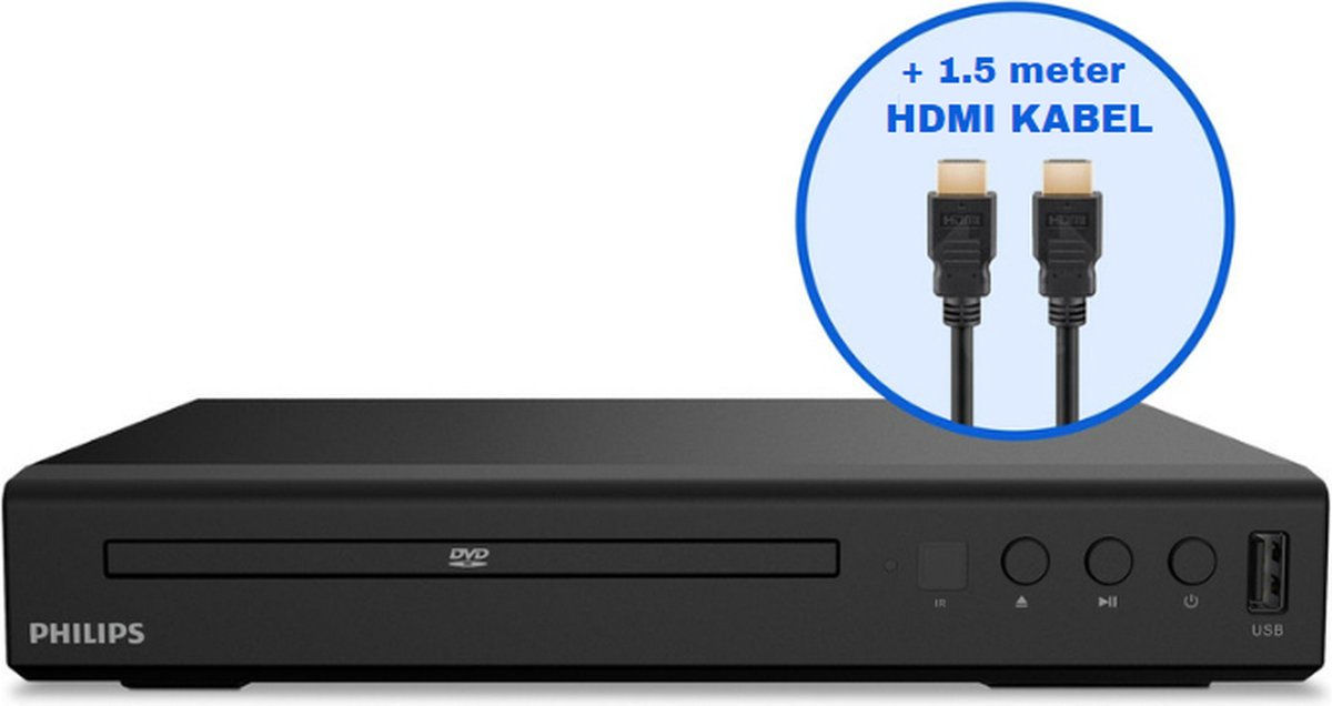 Lecteur DVD RYER avec HDMI - Full HD Upscaling - USB - Câble HDMI inclus