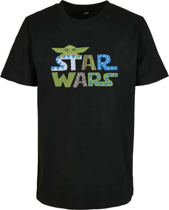 Mister Tee Star Wars - Colorful Logo Kinder T-shirt - Kids 158 - Zwart