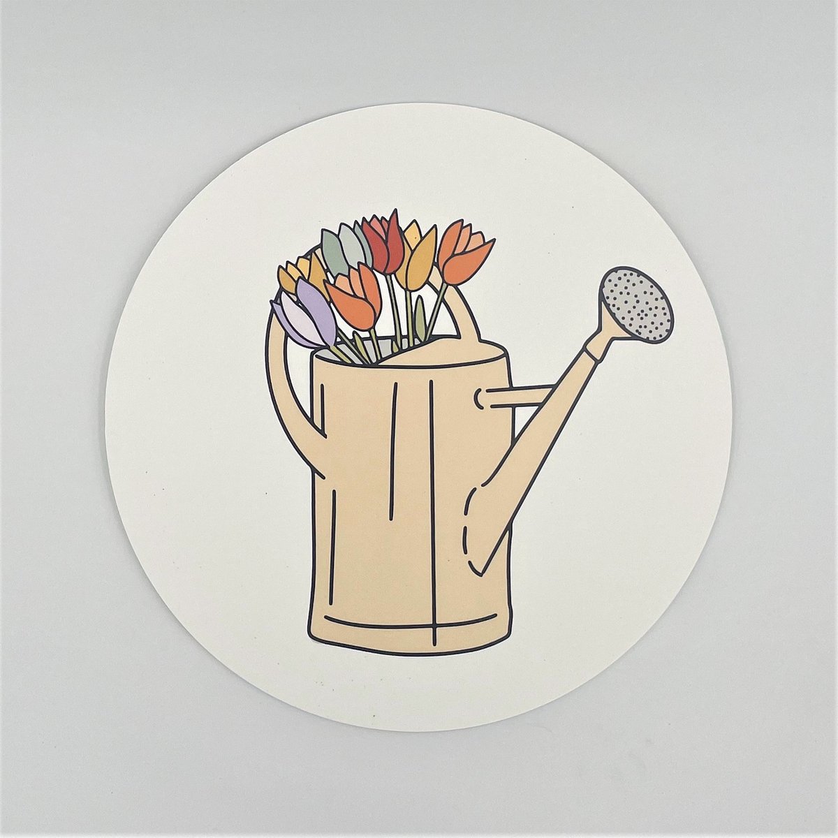 Lokaal Living - muurcirkel - gieter - 30 cm - tulpen - binnen en buiten - tuin