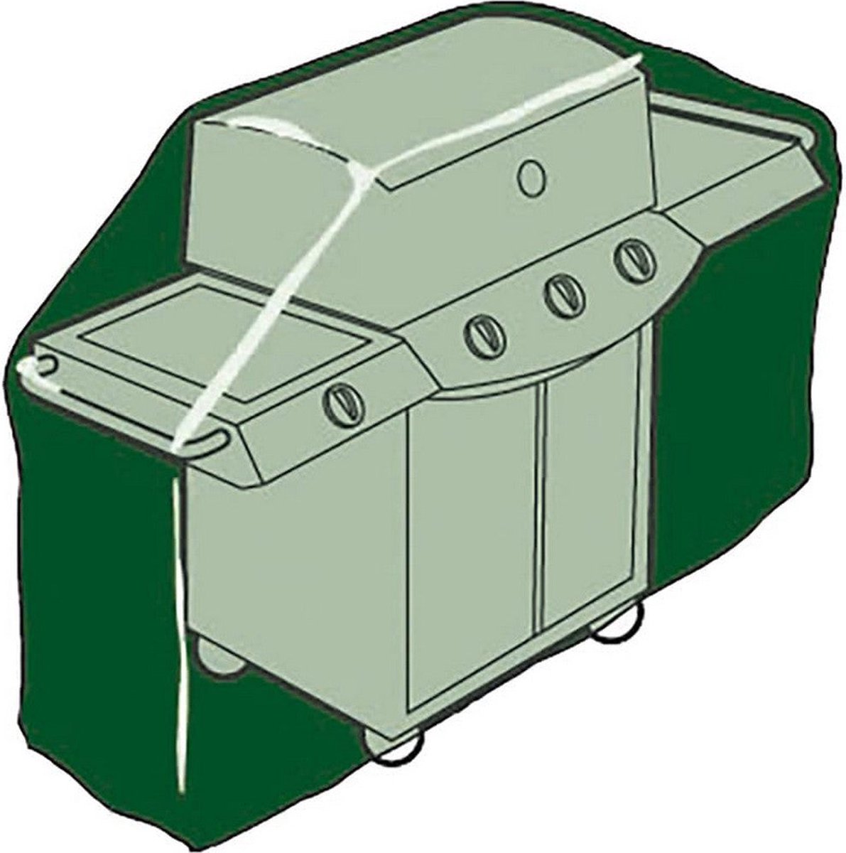 Beschermhoes voor barbecue Altadex Groen (103 x 58 x 58 cm)
