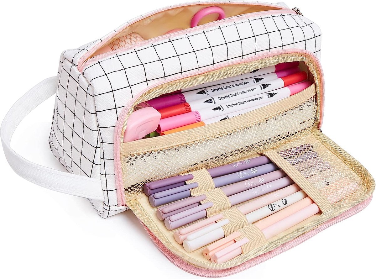 Trousse Scolaire Grande Capacité pour Garçons et Filles - Noir