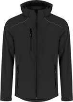 Veste d'extérieur Softshell pour Homme avec capuche amovible Noir - 5XL