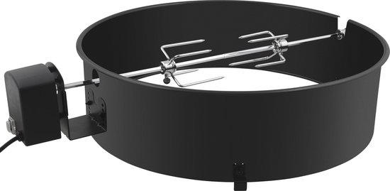 Onlyfire BRK-6012 universele rotisserie set 114cm draaispit 12x12mm zeshoekige spitstang met elektromotor (Past niet op Weber gas grill