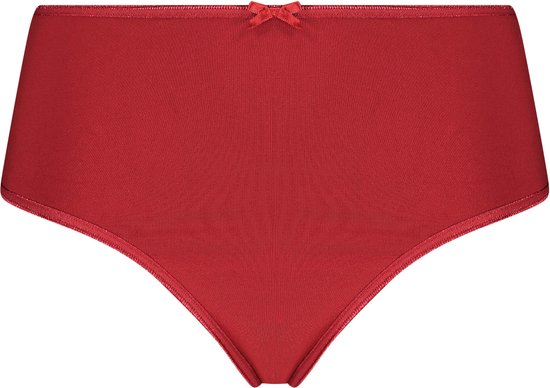 RJ Bodywear Pure Color dames maxi string - donkerrood - Maat: 3XL