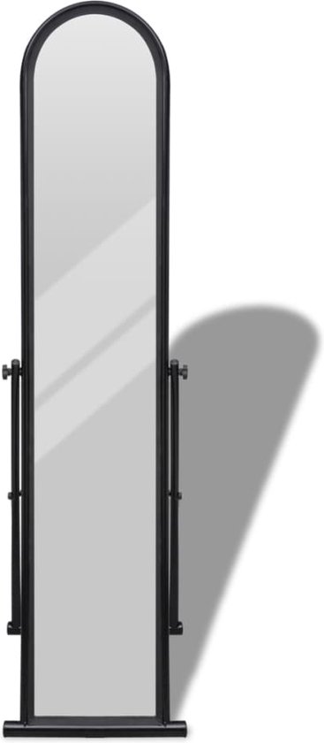 vidaXL Vrijstaande vloerspiegel met volledige lengte rechthoekig zwart |  bol.com